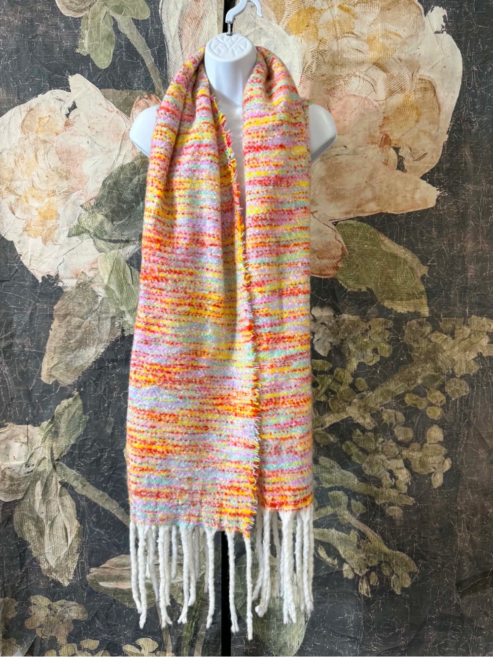 Urban Outfitters Multicolor Fringe Knit Scarf Size OS